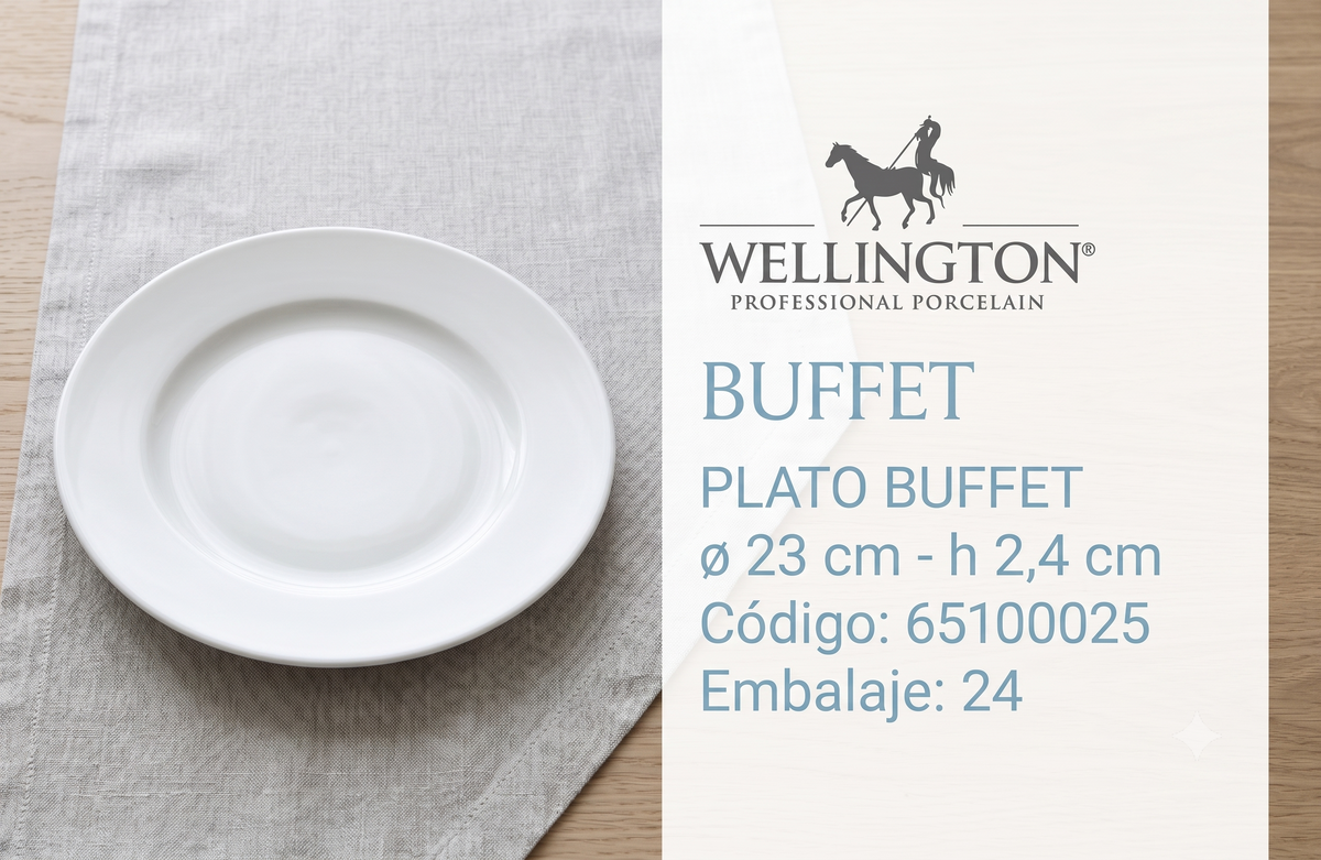Plato Buffet 23 Cm (6 unidades)