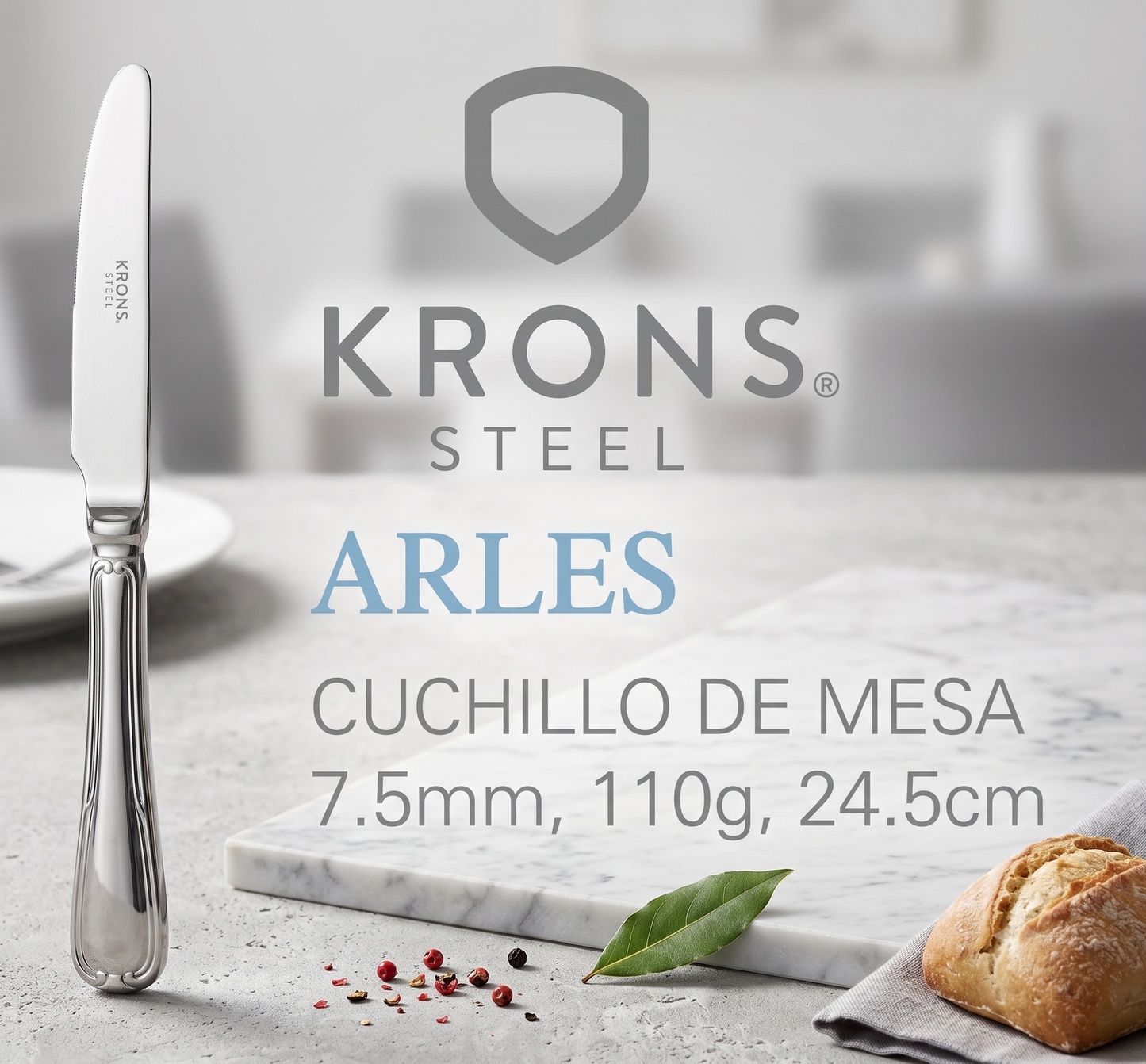 Krons Arles Cuchillo De Mesa (6 unidades)