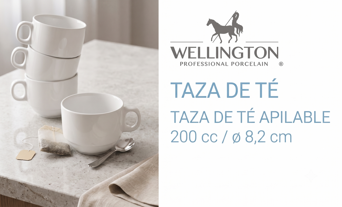 Wellington 9329 Taza De Te Apilable 200Cc (6 unidades)