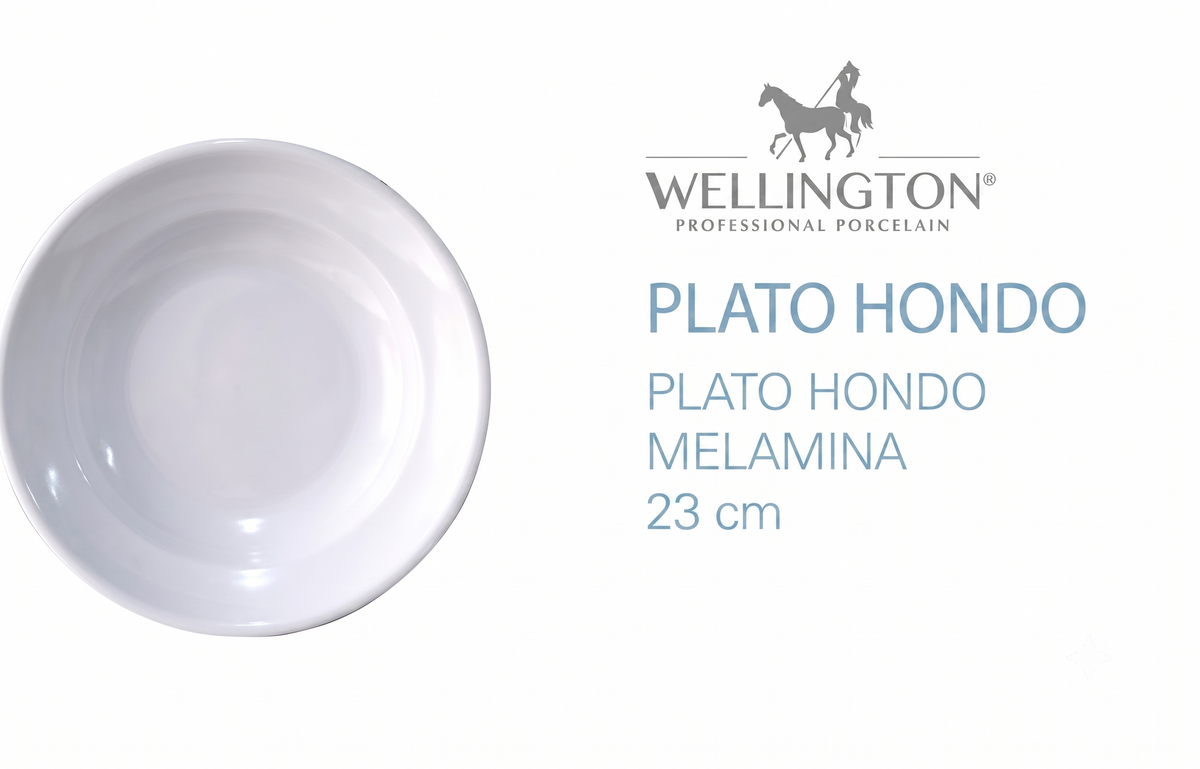 Wellington 9358 Plato Hondo 23 Cm (6 unidades)